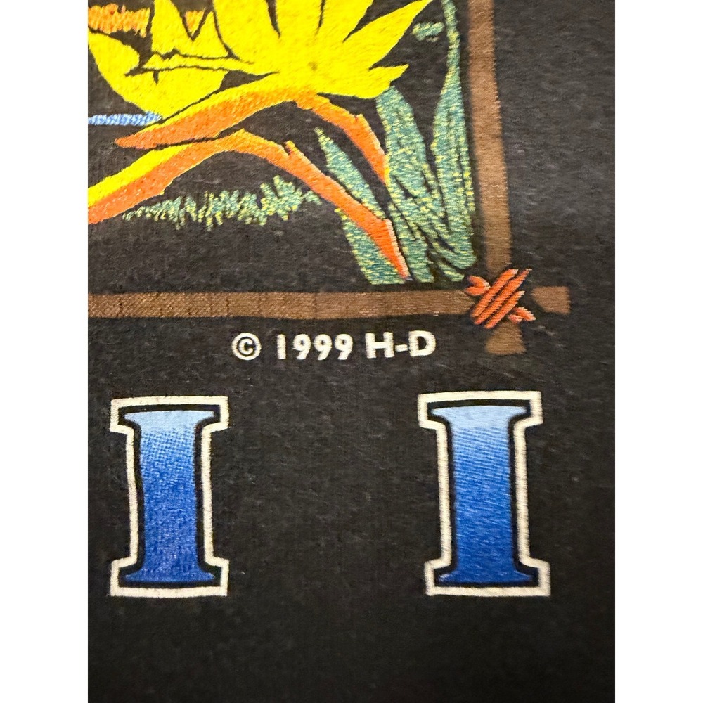 Vintage 1999 Harley Davidson Maui Hawaii T Shirt Black Mens Large Made in USA - Picture 8 of 9